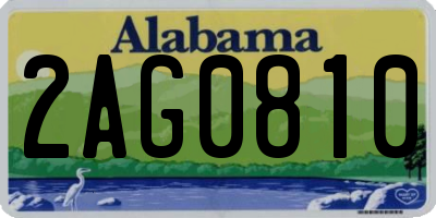 AL license plate 2AG0810