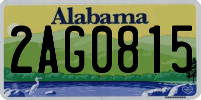 AL license plate 2AG0815