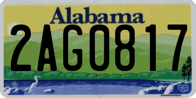 AL license plate 2AG0817