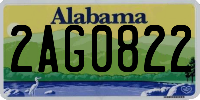 AL license plate 2AG0822