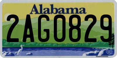 AL license plate 2AG0829