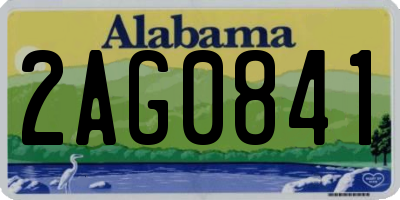 AL license plate 2AG0841