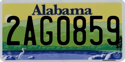 AL license plate 2AG0859
