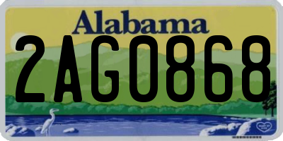 AL license plate 2AG0868