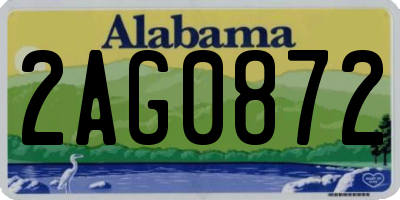 AL license plate 2AG0872
