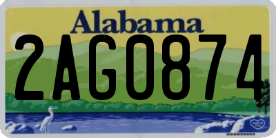 AL license plate 2AG0874