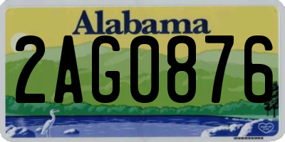 AL license plate 2AG0876