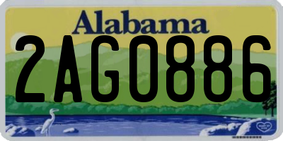 AL license plate 2AG0886