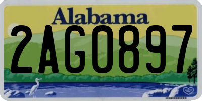 AL license plate 2AG0897