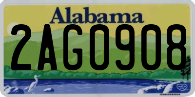 AL license plate 2AG0908