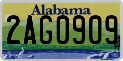 AL license plate 2AG0909