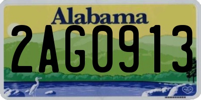 AL license plate 2AG0913