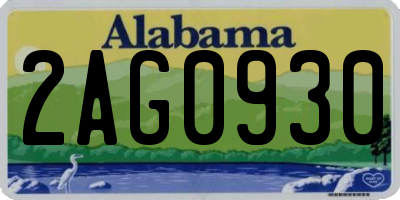 AL license plate 2AG0930