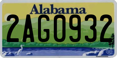 AL license plate 2AG0932
