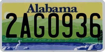 AL license plate 2AG0936