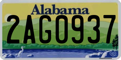 AL license plate 2AG0937