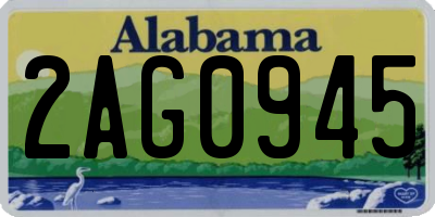 AL license plate 2AG0945