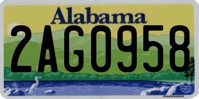 AL license plate 2AG0958