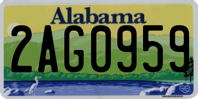 AL license plate 2AG0959