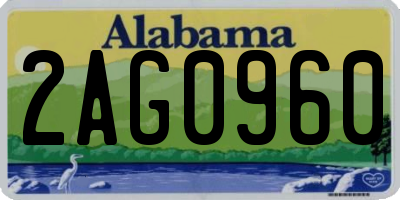 AL license plate 2AG0960