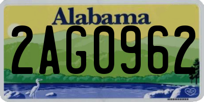 AL license plate 2AG0962