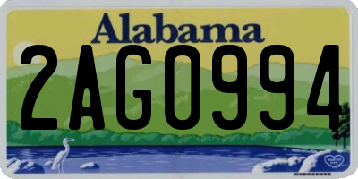 AL license plate 2AG0994