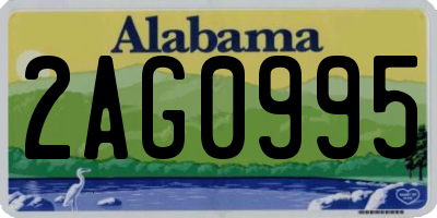 AL license plate 2AG0995