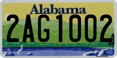 AL license plate 2AG1002