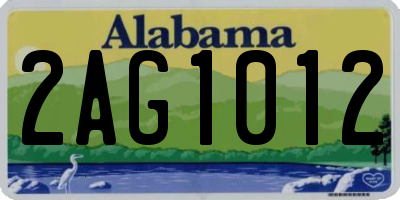 AL license plate 2AG1012