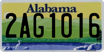 AL license plate 2AG1016