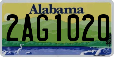 AL license plate 2AG1020