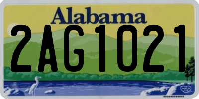 AL license plate 2AG1021