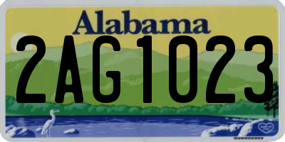 AL license plate 2AG1023