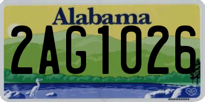 AL license plate 2AG1026