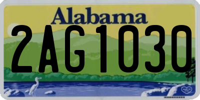 AL license plate 2AG1030