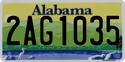 AL license plate 2AG1035