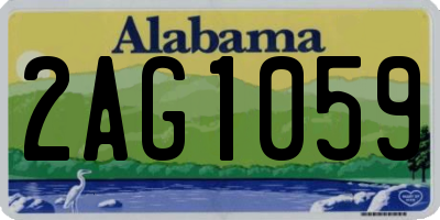 AL license plate 2AG1059