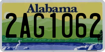 AL license plate 2AG1062