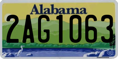 AL license plate 2AG1063