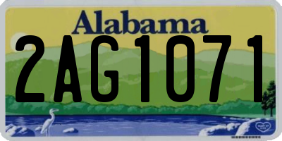 AL license plate 2AG1071
