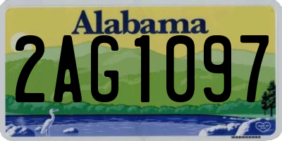 AL license plate 2AG1097