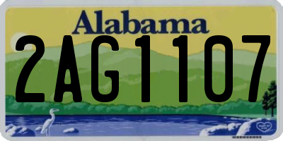 AL license plate 2AG1107