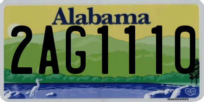 AL license plate 2AG1110