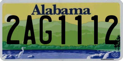 AL license plate 2AG1112