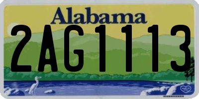 AL license plate 2AG1113