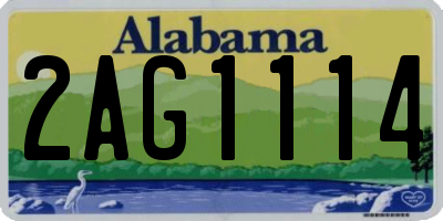 AL license plate 2AG1114
