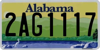 AL license plate 2AG1117