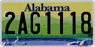 AL license plate 2AG1118