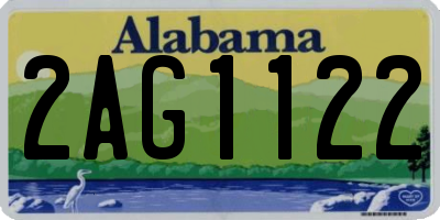 AL license plate 2AG1122