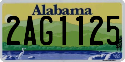 AL license plate 2AG1125